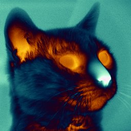 Infrared cat picture